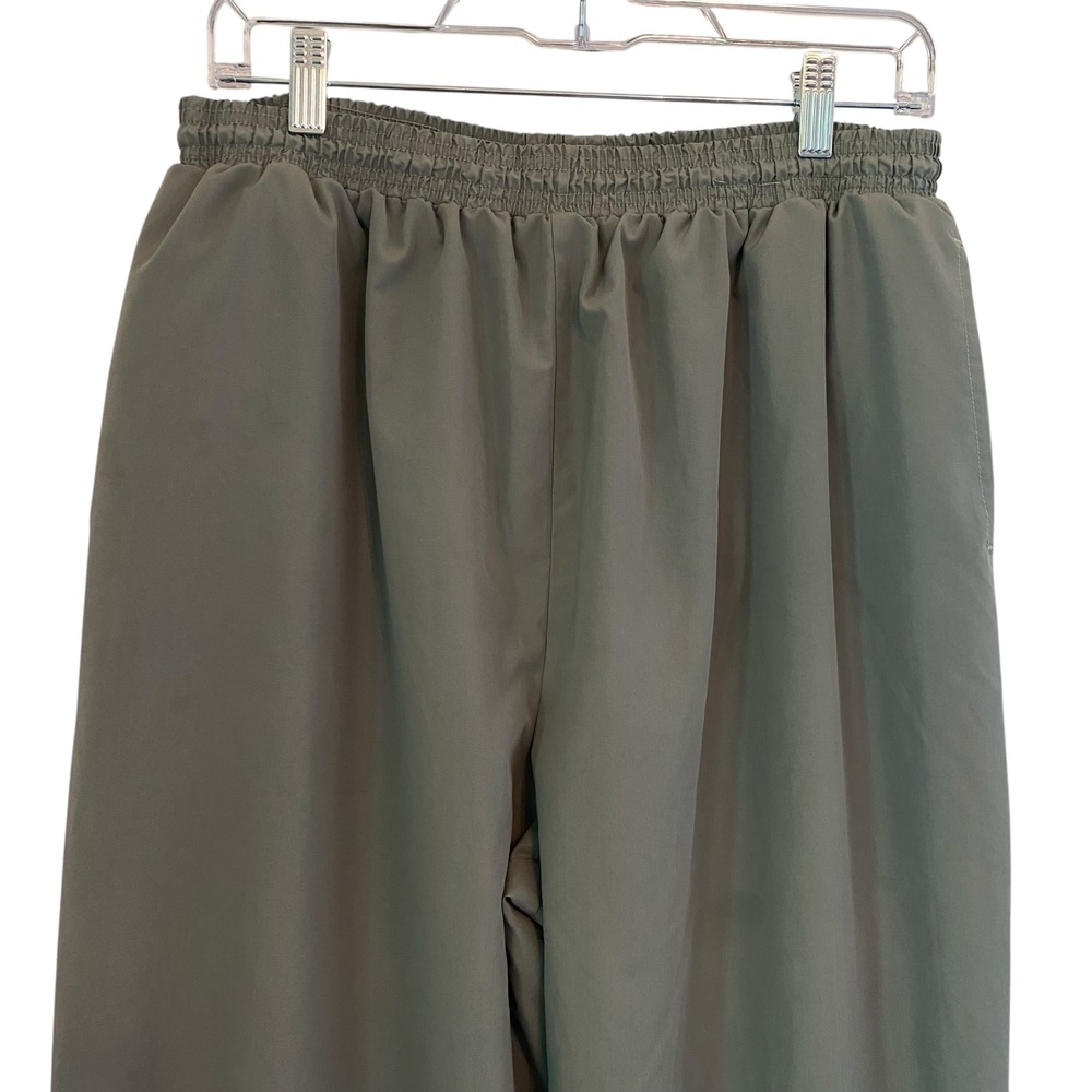 Le Coq Sportif VTG 90 Olive Green Track Pants Women XL Zipper Ankle Lined Jogger - Picture 4 of 14